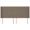 vidaXL Vzglavje z u&scaron;esi taupe 203x16x118/128 cm blago