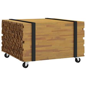 vidaXL Klubska miza Rjava 60 x 60 x 38 cm Trden tikov les