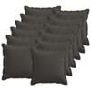 vidaXL Prevleka za blazino 12 kos HOUTEN Temno siva 45 x 45 cm