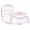 vidaXL Postelja z vzmetnico z vzmetnico Temno siva 120 x 200 cm blago