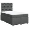 vidaXL Box spring postelja z vzmetnico temno siva 120x200 cm blago