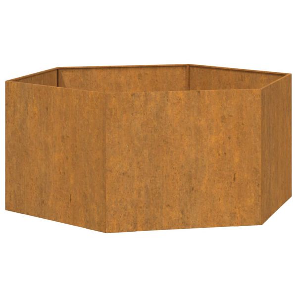 vidaXL Cvetlično korito zarjavelo 90x90x45 cm corten jeklo