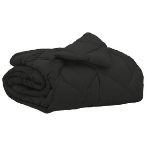 vidaXL Poletna odeja Črna 200 x 135 cm Mikrovlakna