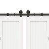 vidaXL Komplet opreme za drsna vrata 400 cm jeklo črne barve