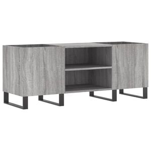 vidaXL Omarica za gramofonske plo&scaron;če siva sonoma 121x38x48 cm inž. les