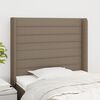 vidaXL Vzglavje z ušesi taupe 83x16x118/128 cm blago