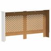 vidaXL Pokrov za radiator bel 152x19x81,5 cm MDF