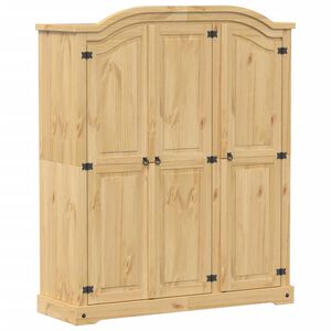 vidaXL Garderobna omara Corona 151,5x52x186 cm trdna borovina