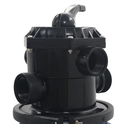 vidaXL Bazenski peščeni filter s 6-pozicijskim ventilom moder 560 mm