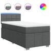 vidaXL Box spring postelja z vzmetnico temno siva 100x200 cm blago