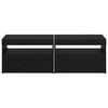 vidaXL TV omarica 2 pcs Črna Orehovina 60 x 35 x 40 cm Konstruiran les