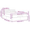 vidaXL Otomanska postelja z vzmetnico siv 140x190 cm blago
