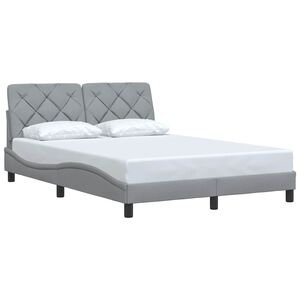 vidaXL Posteljni okvir brez vzmetnice svetlo siv 120x200 cm blago