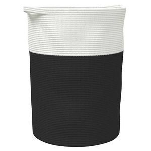 vidaXL Ko&scaron;ara za shranjevanje črna in bela &Oslash;49x65 cm bombaž