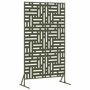 vidaXL Zaslonska za&scaron;čita 100 x 50 x 180 cm Jeklo Olivno zelena