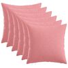 vidaXL Prevleka za blazino 6 kos HEERLEN Roza 50 x 50 cm Blago