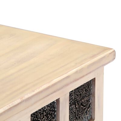 vidaXL Škatla za shranjevanje bela 110x40x45 cm trden akacijev les