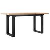 vidaXL Klubska mizica O okvir 90x40x45,5 cm trdna borovina jeklo