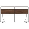 vidaXL Skladi&scaron;čni naslon s polico Rjavi hrast 200 cm Konstruiran les