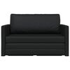 vidaXL Sofa postelja Črna 124 x 71 x 78 cm Umetno usnje