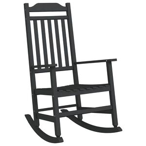 vidaXL Zibajoči stol Črna 84 x 65 x 114 cm Smola