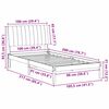vidaXL Konstrukcija postelje Rjava 100 x 200 cm Masivno borovo les
