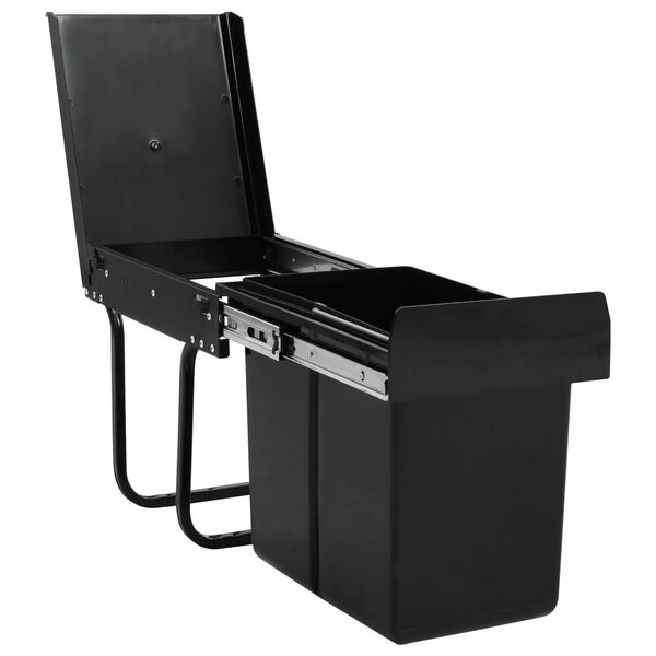 vidaXL Kuhinjski izvlečni koš za smeti s počasnim zapiranjem 20 L