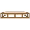 vidaXL Posteljni okvir medeno rjav 120x200 cm trden les