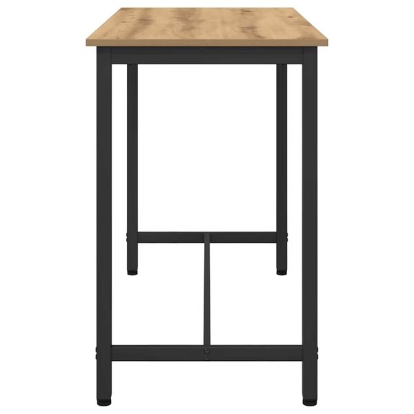 vidaXL miza Umetni hrast 100 x 50 x 76,5 cm Inženirski les in jeklo