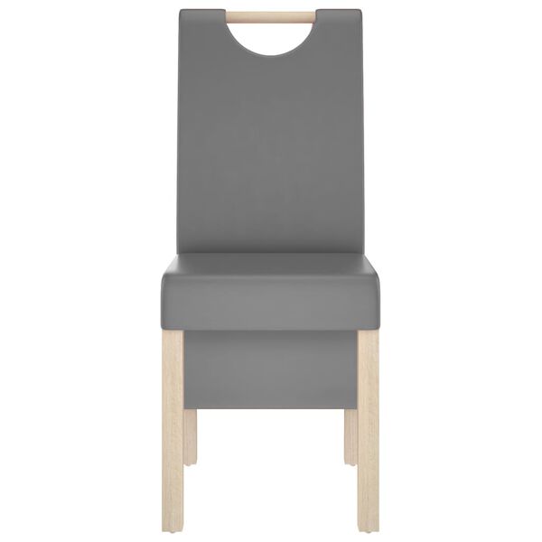 vidaXL jedilni stoli 6 kosov umetno usnje sive barve