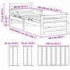 vidaXL Konstrukcija postelje Rjava 80 x 200 cm Masivno borovo les
