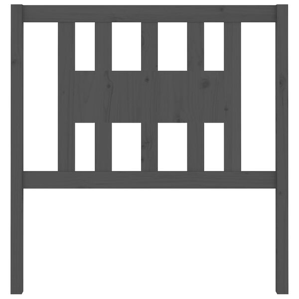 vidaXL Vzglavna sivo 81x4x100 cm trdna borovina