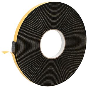 vidaXL Samolepilni pena trak Črna 15mm x 10m CR pena