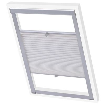 vidaXL Senčilo za zatemnitev okna z naborki bele barve 206