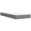 vidaXL Box spring postelja z vzmetnico taupe 90x200 cm blago