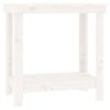 vidaXL Delovna miza bela 80x50x80 cm trdna borovina