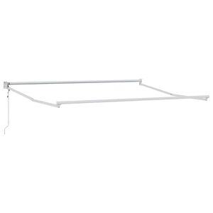 vidaXL Electric Awning Frame 3,5 x 2,5 m Bela Pra&scaron;no barvan aluminij
