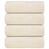 vidaXL Brisače za goste FROGN 4 kosi kremne barve 30x50 cm 360 g/m&sup2;