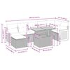vidaXL Vrtna sedežna garnitura z blazinami 8-delna siv ratan/akacija