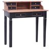 vidaXL Pisalna miza s predali 90x50x101 cm trden mahagonij
