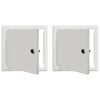 vidaXL Dostopna enota 2 kos Bela 23 x 23 x 3 cm Jeklo
