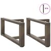 vidaXL Noge za klubsko mizico v obliki črke T, 2 kosa, črne, 60x25x(30-31) cm, jeklo