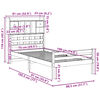 vidaXL Knjižna postelja brez vzmetnice 75x190 cm trdna borovina