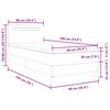 vidaXL Postelja z vzmetnico Kapučino 90 x 190 cm Umetna koža