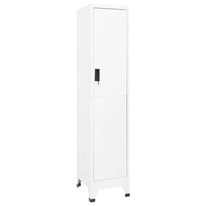 vidaXL Omara s ključavnico bela 38x45x180 cm jeklo