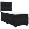 vidaXL Box spring postelja z vzmetnico črn 90x190 cm žamet