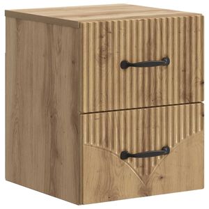 vidaXL Stenski nočni omarici Artisan hrast 34,5 x 33 x 40 cm