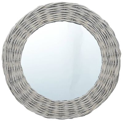 vidaXL Ogledalo 70 cm s pletenim okvirjem
