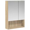 vidaXL Kopalni&scaron;ka ogledalna omara Sonoma hrast 50 x 14,5 x 70 cm