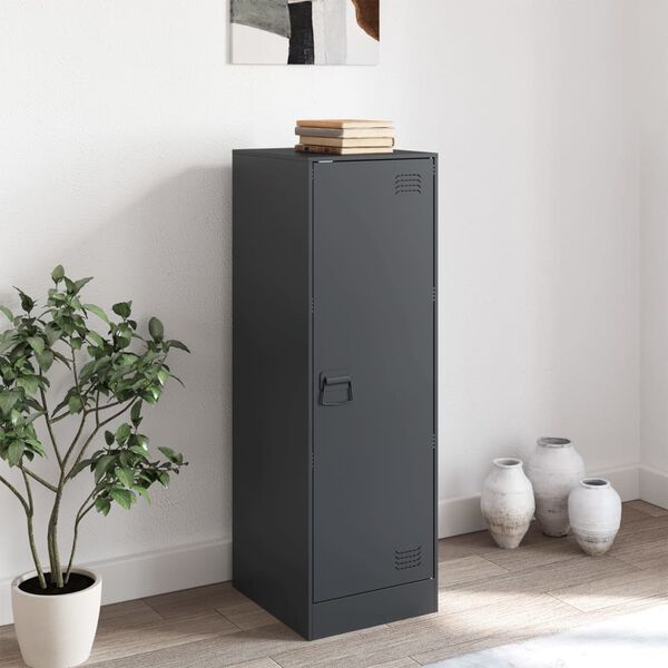 vidaXL Komoda antracitna 34,5x39x107 cm jeklo